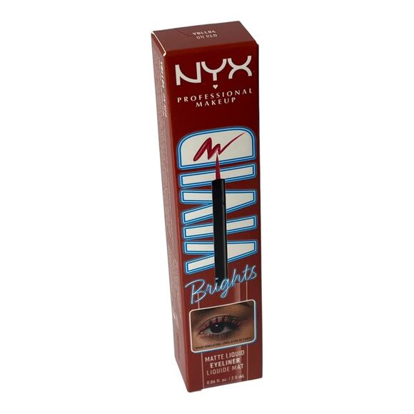 NEW NYX Vivid Brights Longwear Liquid EYE LINER On Red Professional Makeup NIP! - Picture 5 of 5
